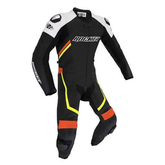 Joe Rocket Speedmaster 7.0 One-Piece Race Suit Black/Red/Hi-Viz Yellow