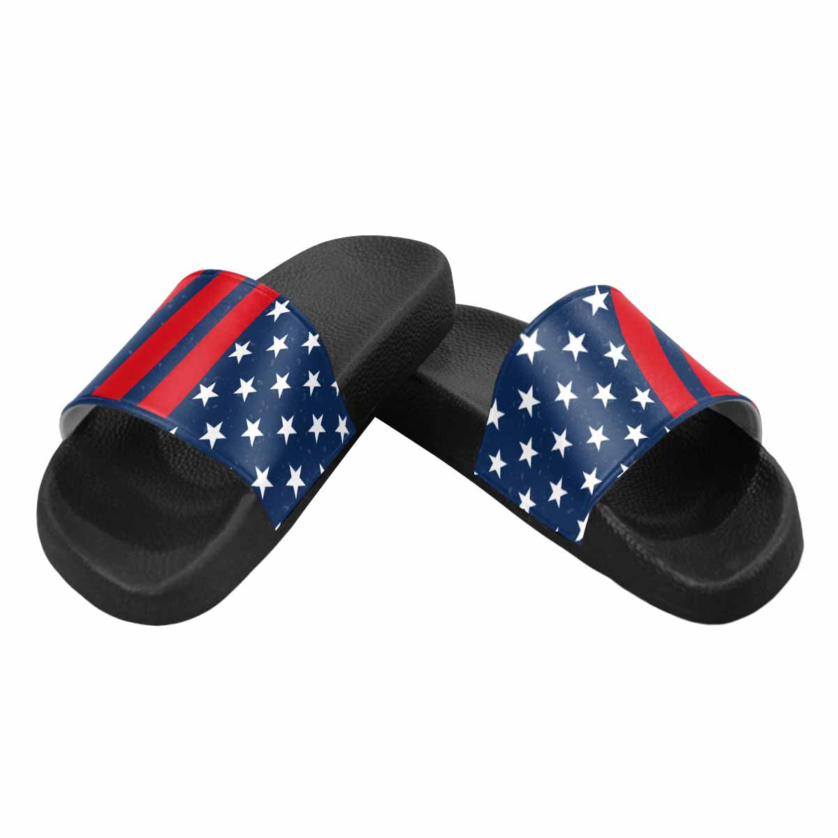 Mens Slide Sandals, Stars And Stripes Print