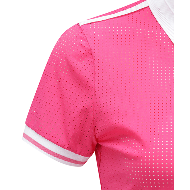 ANEW Golf: Women All Ventilation Collar Short T-Shirt - Hot Pink