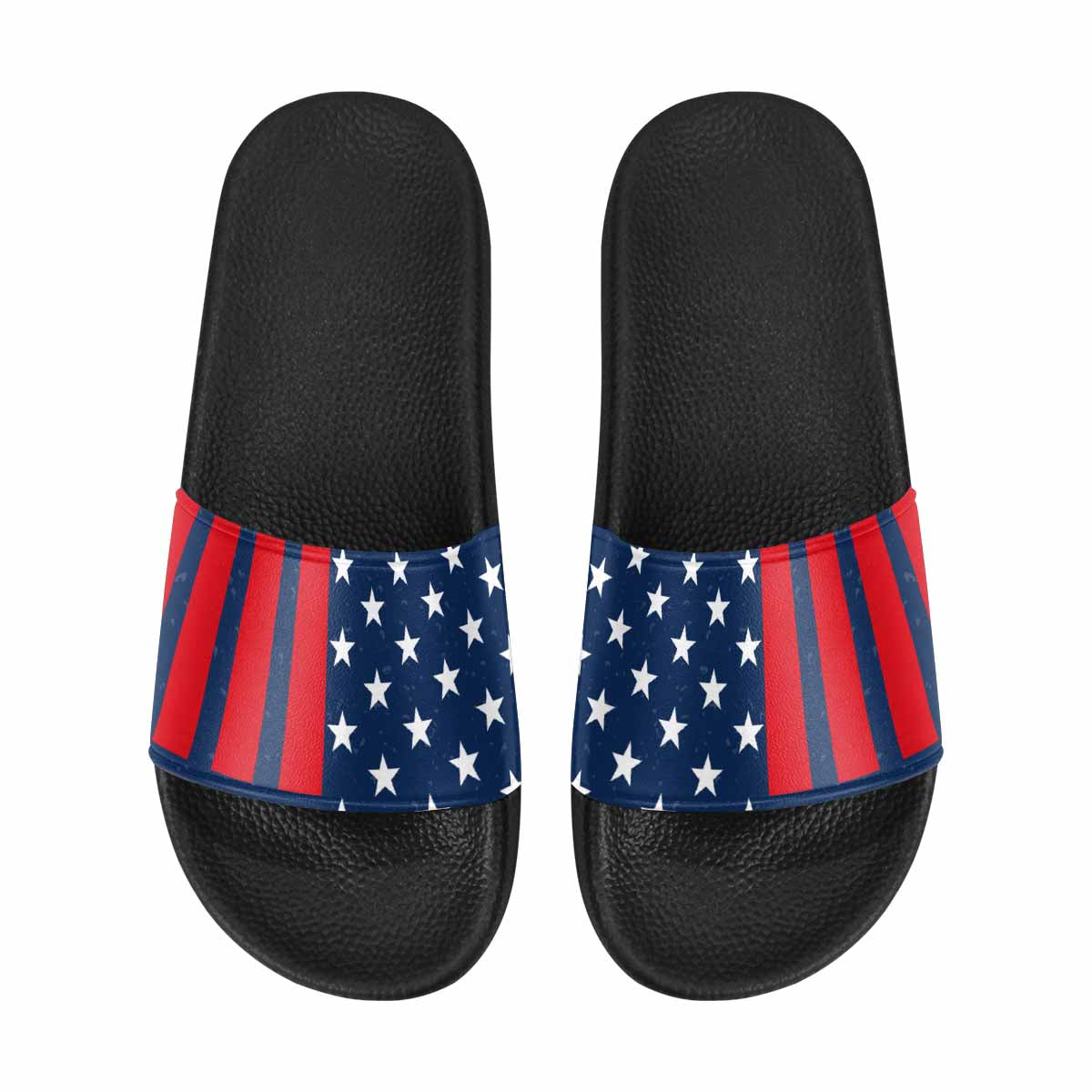 Mens Slide Sandals, Stars And Stripes Print