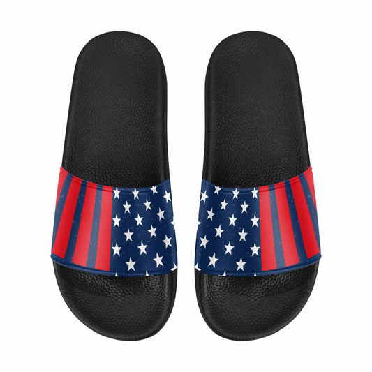 Mens Slide Sandals, Stars And Stripes Print