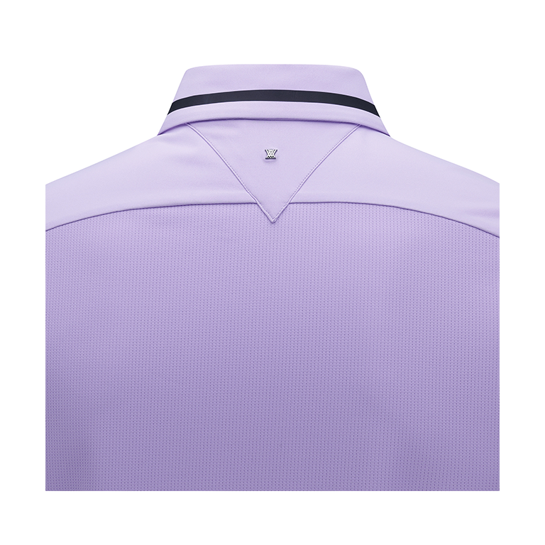 ANEW Golf: Men Back Triangular Point Short T-Shirt - Lavender