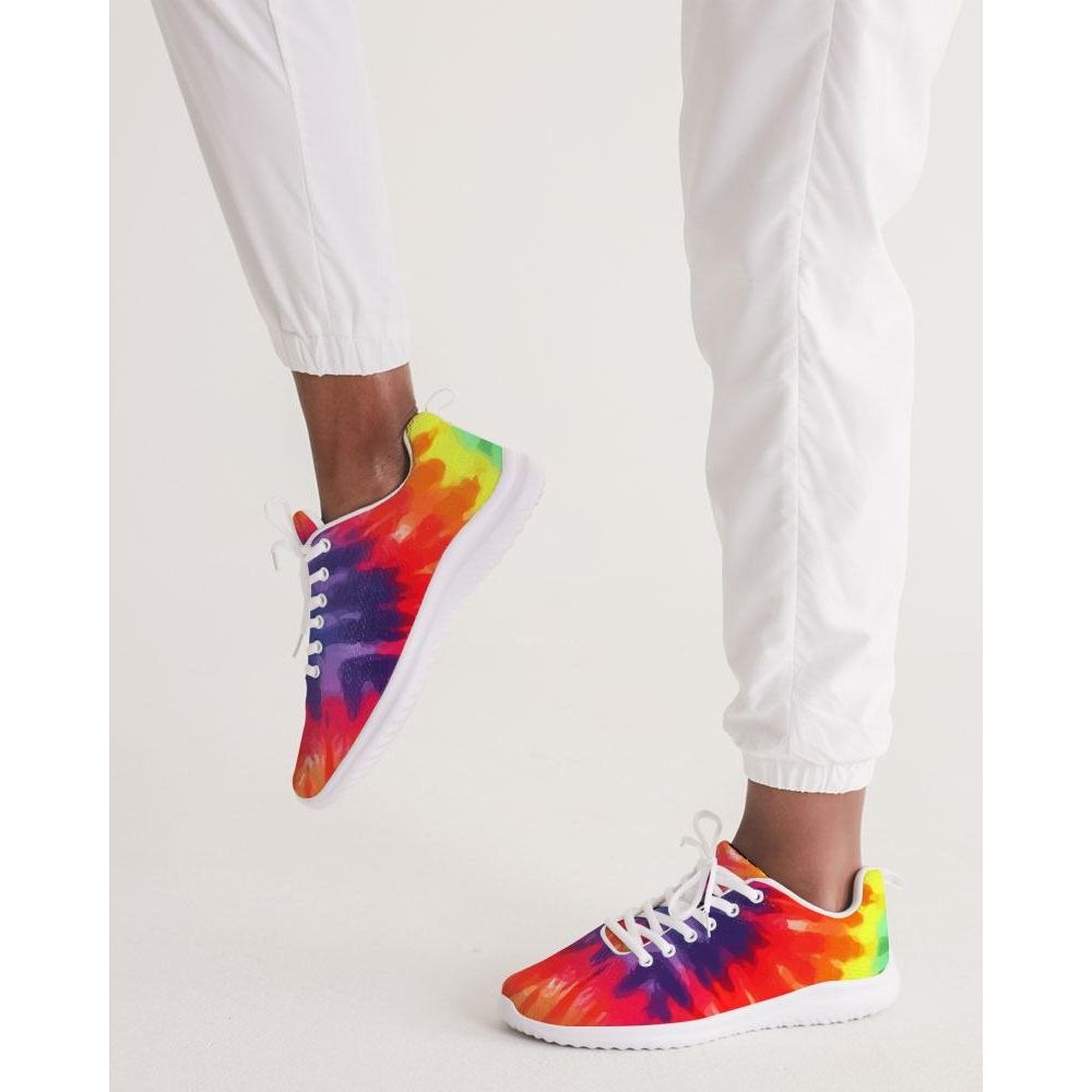 Damessneakers - Veelkleurig tie-dye stijl laag canvas hardlopen 