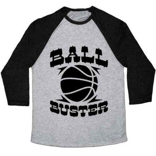 BALL BUSTER (BASKETBALL) UNISEX TRI-BLEND BASEBALL TEE