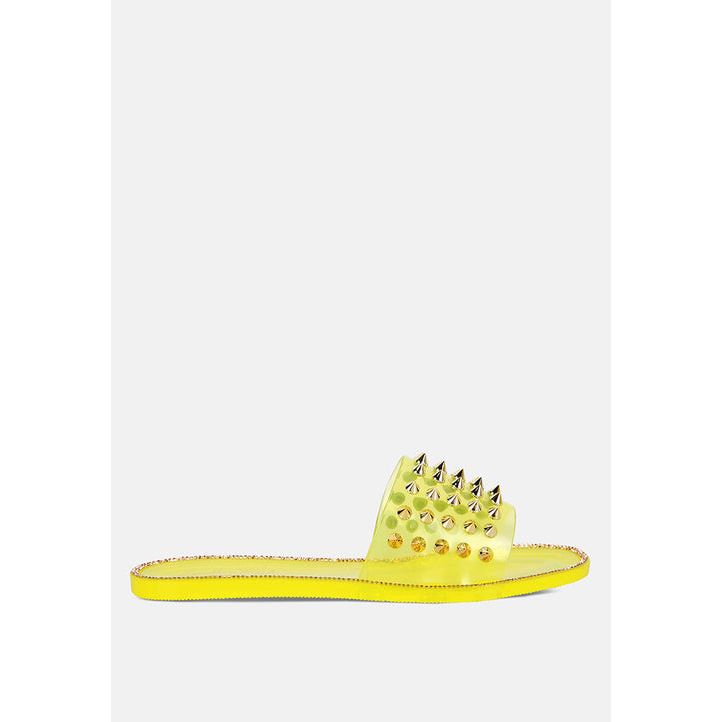 Bolly Punk Stud Clear Jelly Flats