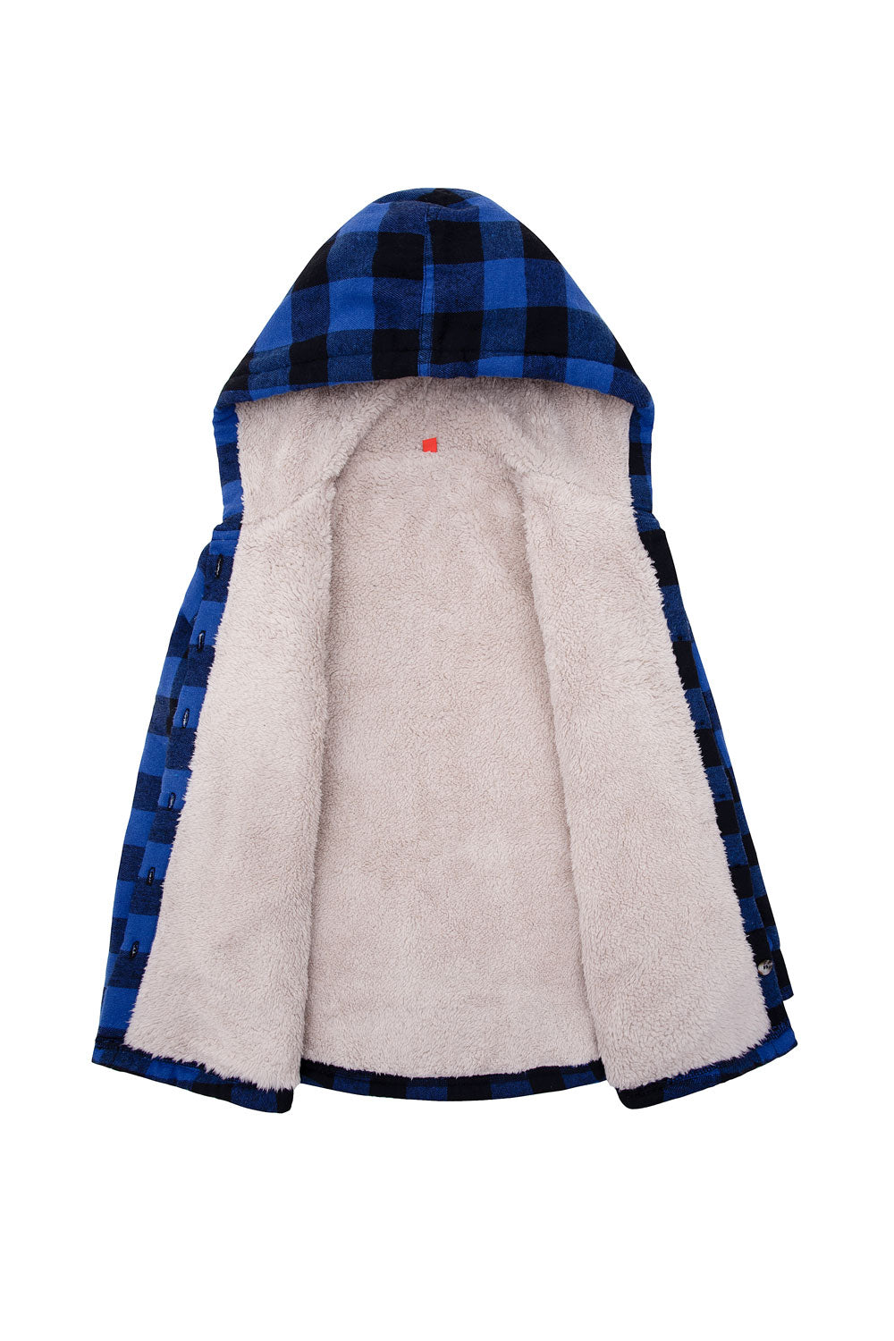 Boys Sherpa Lined Flannel Plaid Shirt Jacket,Hooded Flannel Jacket