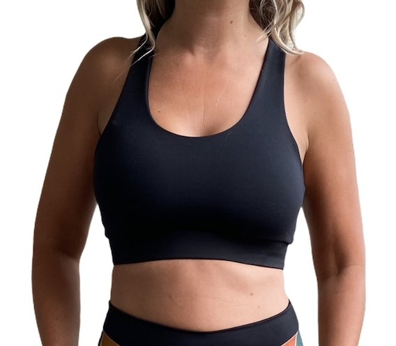 Black & Black Macramé Sports Bra