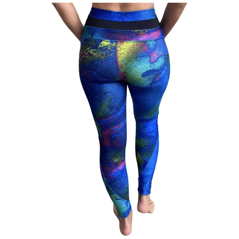 Aqua Yoga Leggings with Pockets (Full Print)