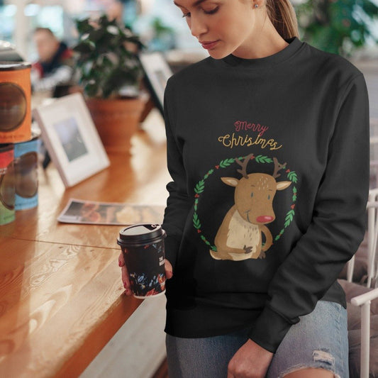 Womens Reindeer Crewneck Sweatshirt