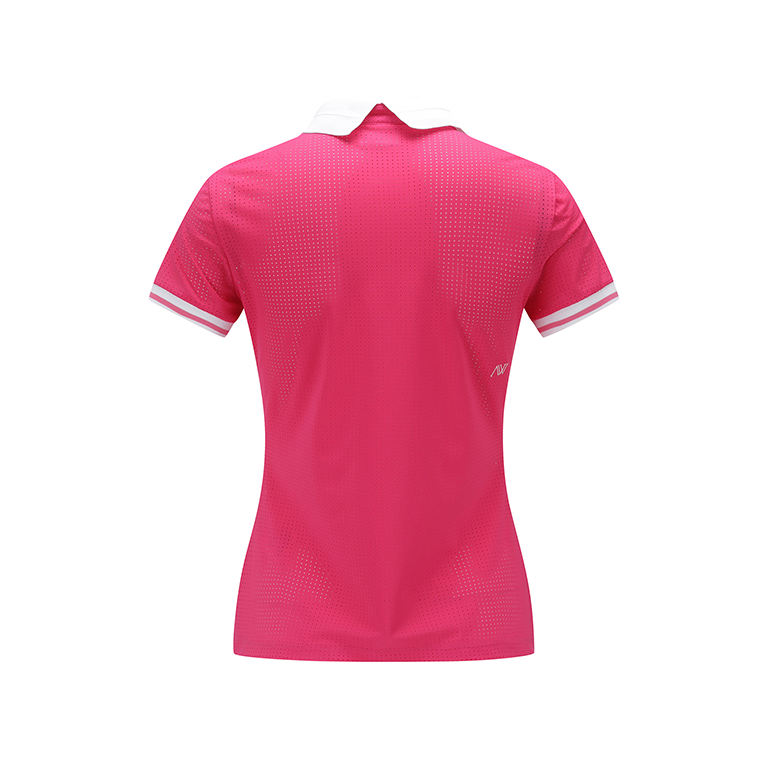 ANEW Golf: Women All Ventilation Collar Short T-Shirt - Hot Pink