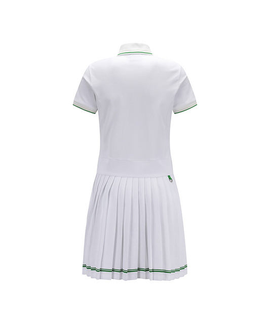 ANEW Golf: Women Pleated Skirt Pique Dress - White - Sportkyu