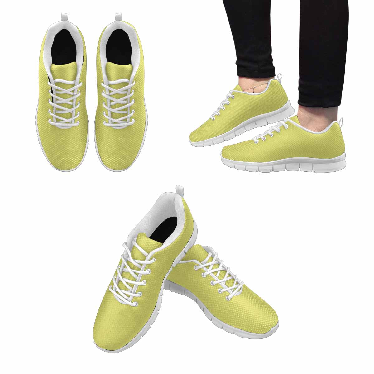 Sneakers For Men, Honeysuckle Yellow - Running Shoes