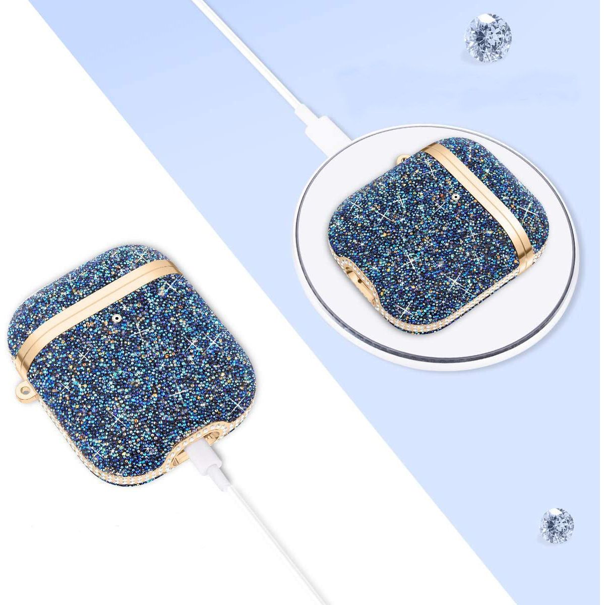 Soft Electroplating Fashion Star Diamond Earphone Sleeve