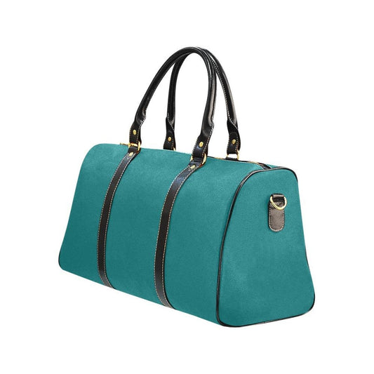 Travel Bag, Leather Carry On Large Luggage Bag, Dark Teal Green