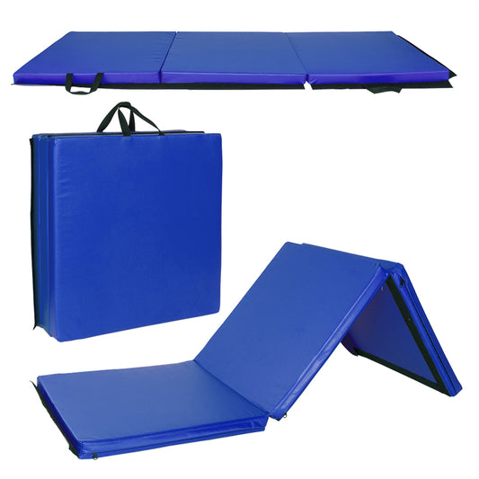 55"x24"x1.2" drievoudige gymnastiekyogamat met handgesp 