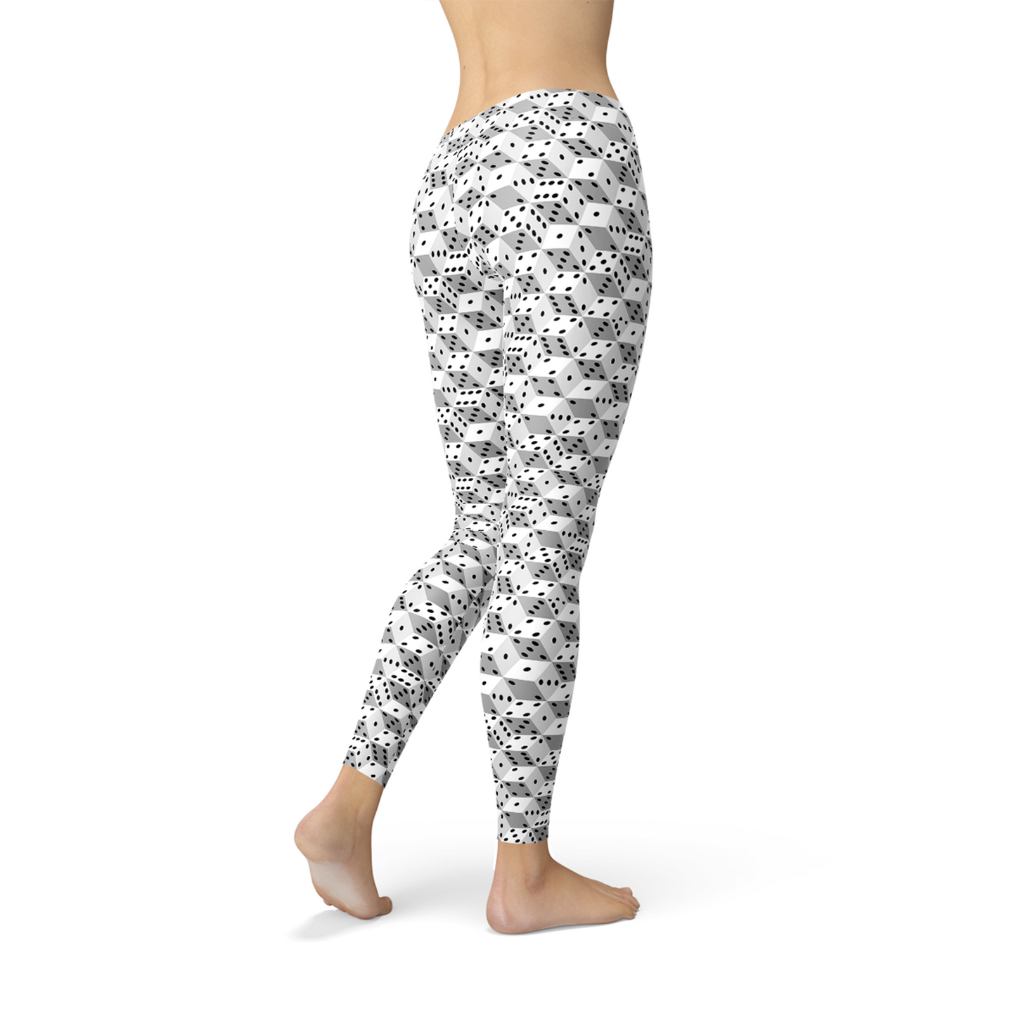 Womens zwart-witte dobbelstenen legging