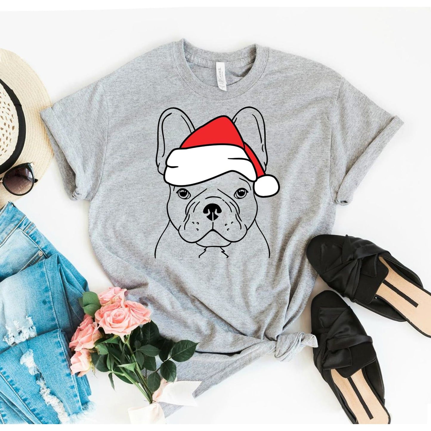 Christmas Bulldog T-shirt