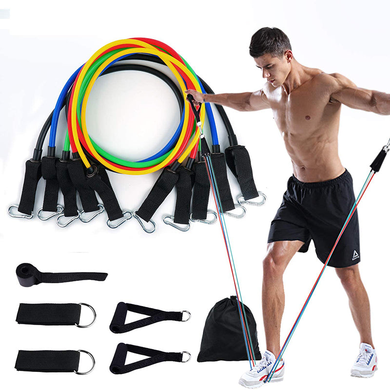 11Pcs Fitness Equipment Resistance Band Set - Sportkyu