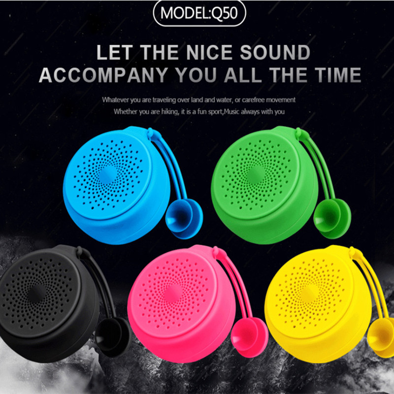 Mini Portable Suction Cup Wireless Bluetooth Speaker with Lanyard - Sportkyu