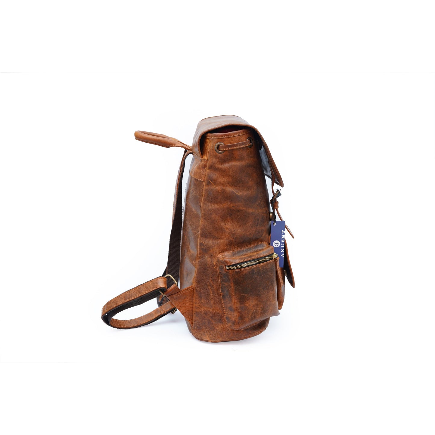 Buffalo Leather Backpack - Handmade 15.5 Inch Unisex Backpack.