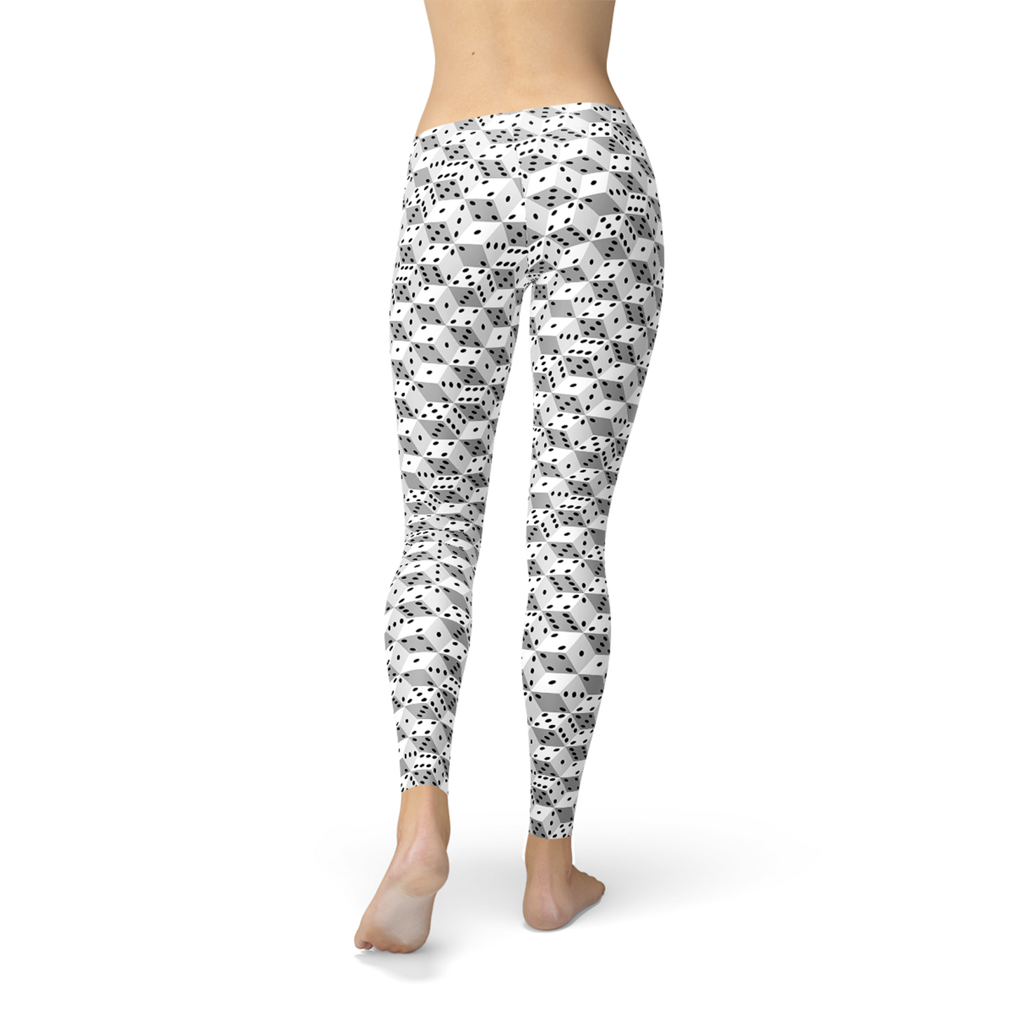 Womens zwart-witte dobbelstenen legging