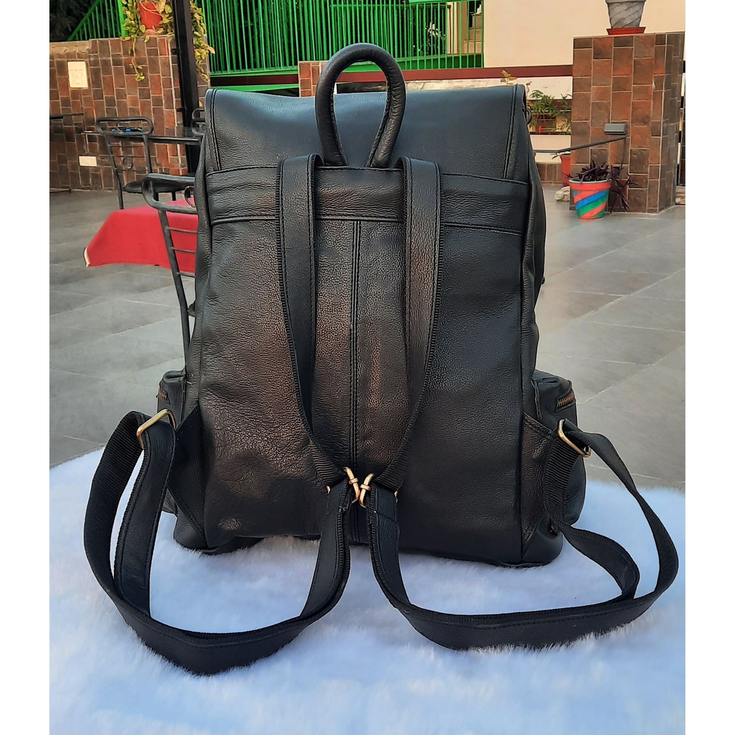 Leather Backpack – Handmade 15.5 Inch Unisex Backpack.