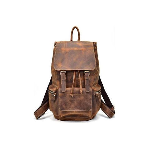 Buffalo Leather Backpack Handmade Unisex Backpack Travel Outdoor Bag