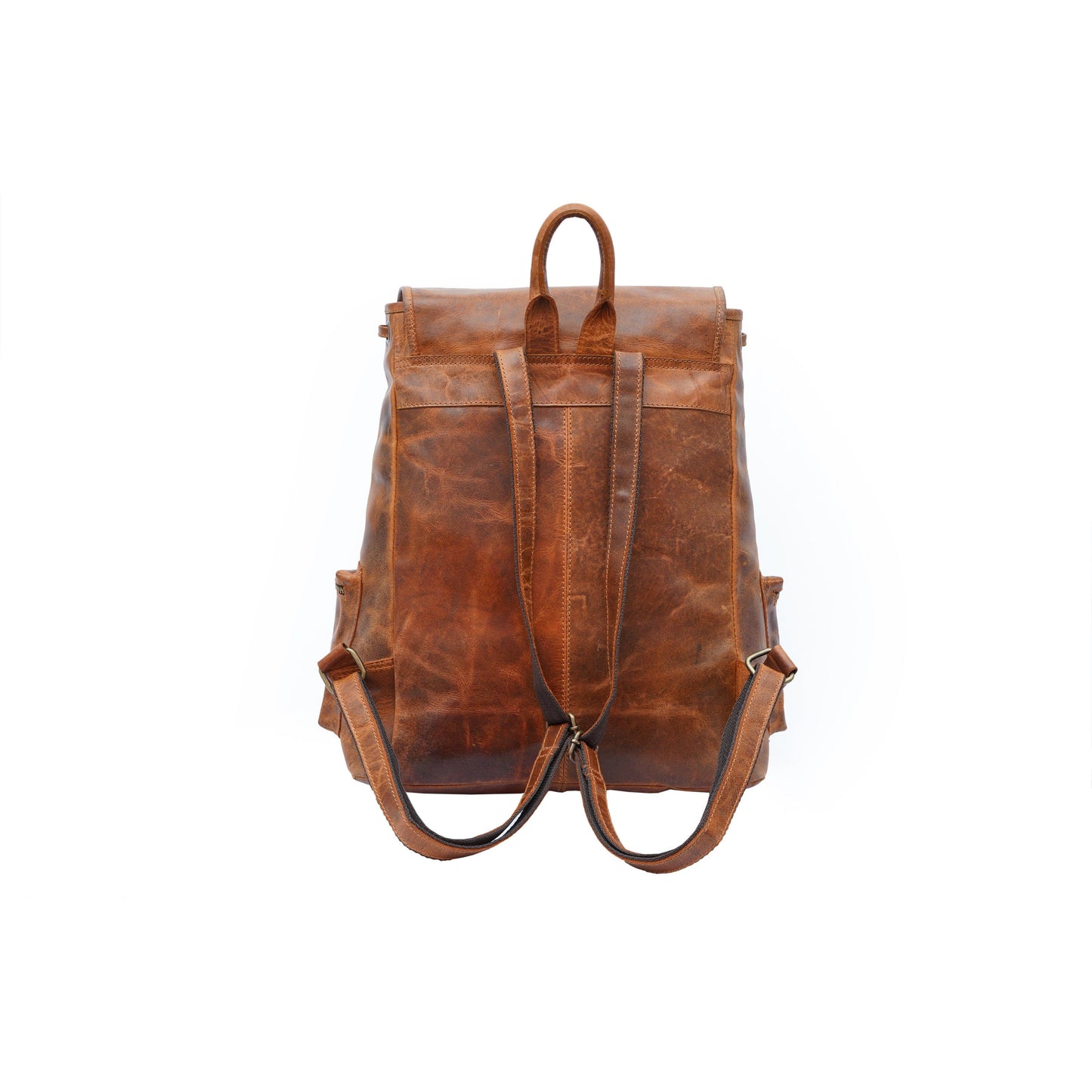 Buffalo Leather Backpack - Handmade 15.5 Inch Unisex Backpack.