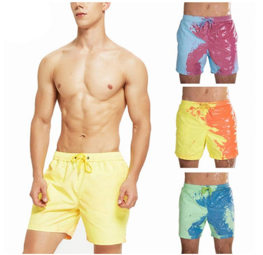 Sommer Herren Temperaturempfindliche Farbwechsel Strand Badehose