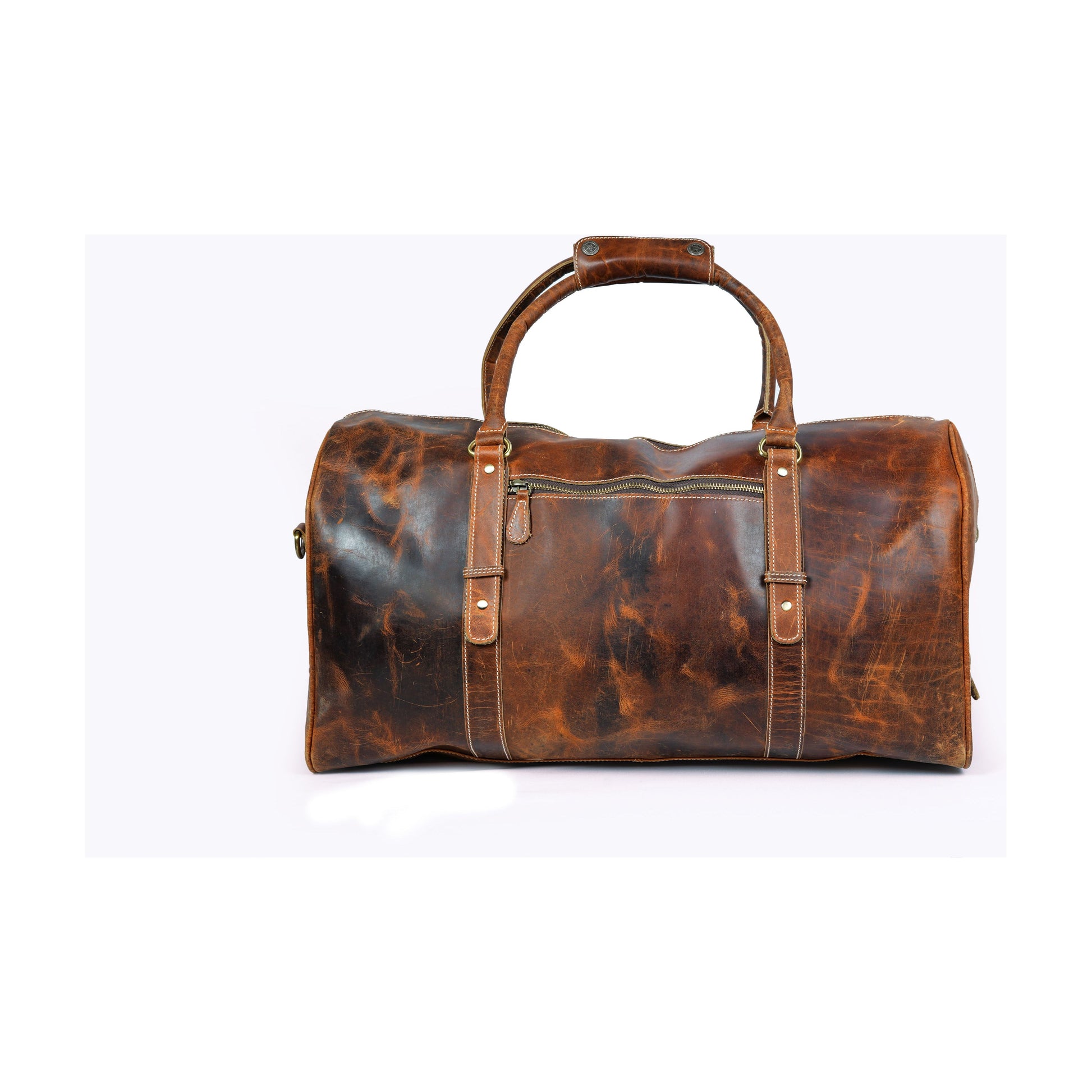 Buffalo Leather Duffle Bag Travel Carry-on Luggage bag. - Sportkyu