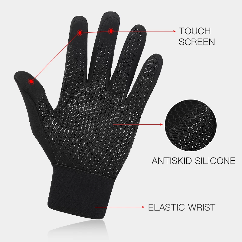 Winter Cycling Gloves Thermal Gloves With Wrist Support Touch Screen