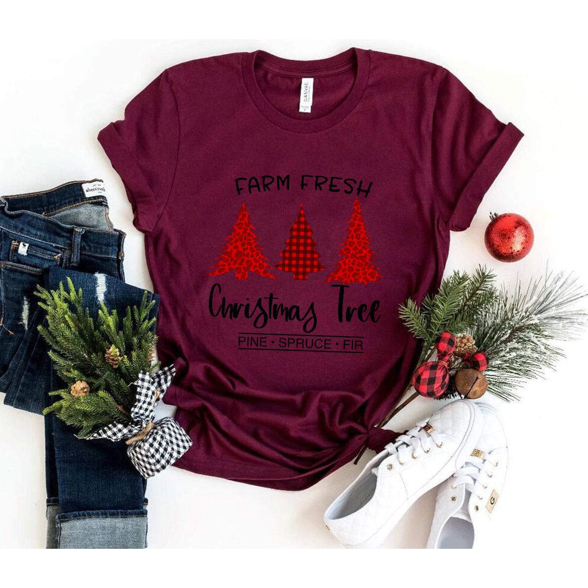 Boerderij Vers Kerstboom Shirt 