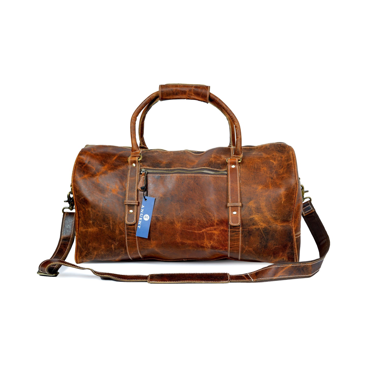 Buffalo Leather Duffle Bag Travel Carry-on Luggage bag. - Sportkyu