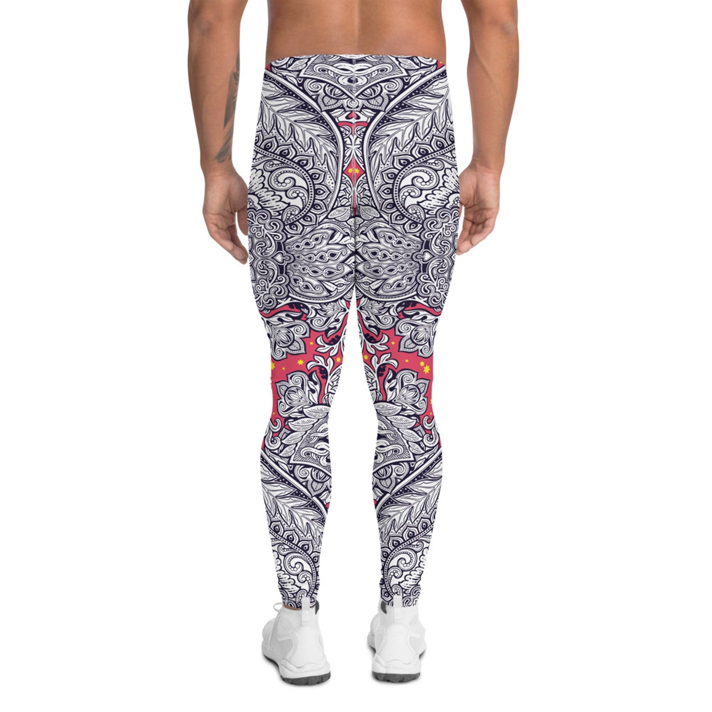 Ornamental Floral Leggings for Men