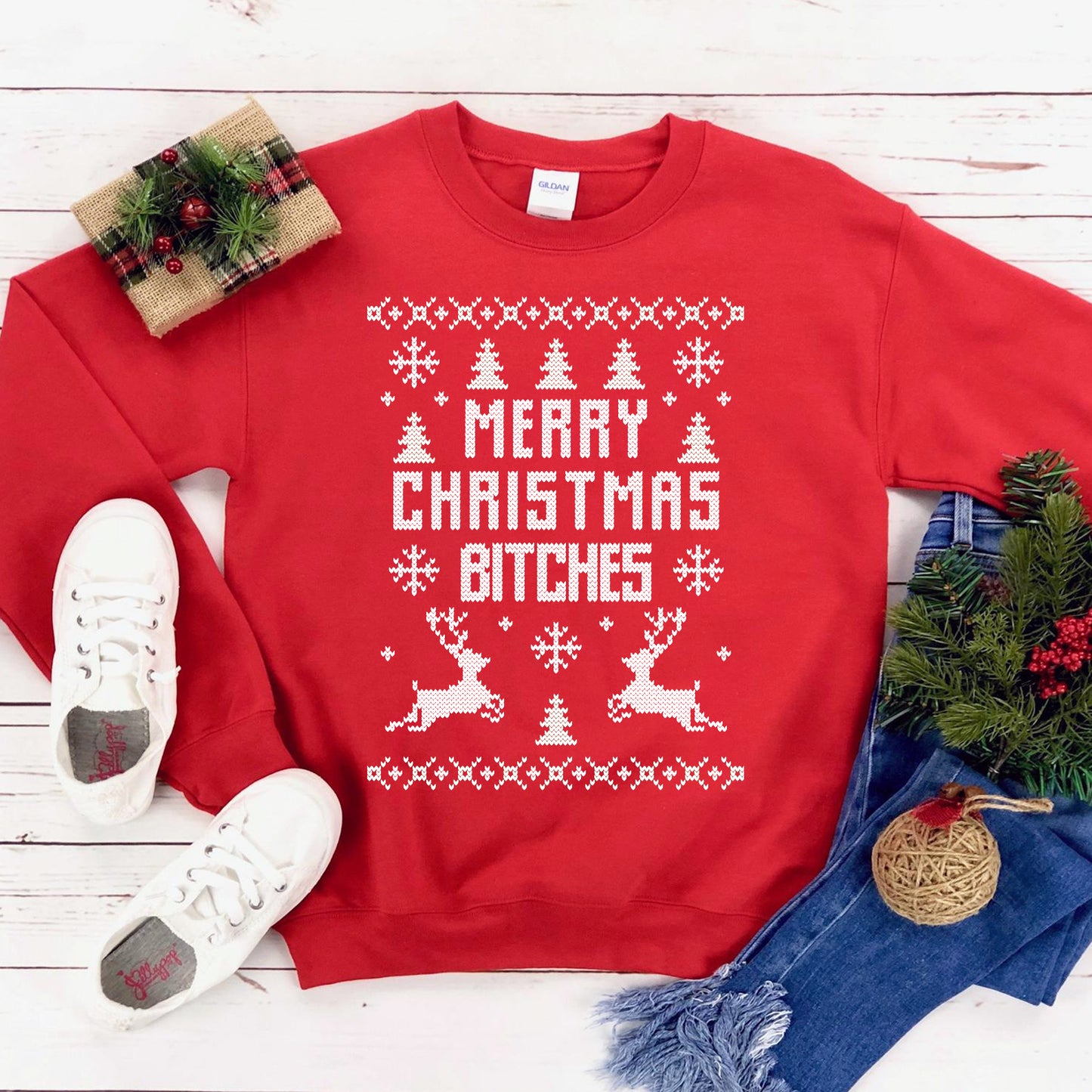 Vrolijk kerstfeest teven Sweatshirt