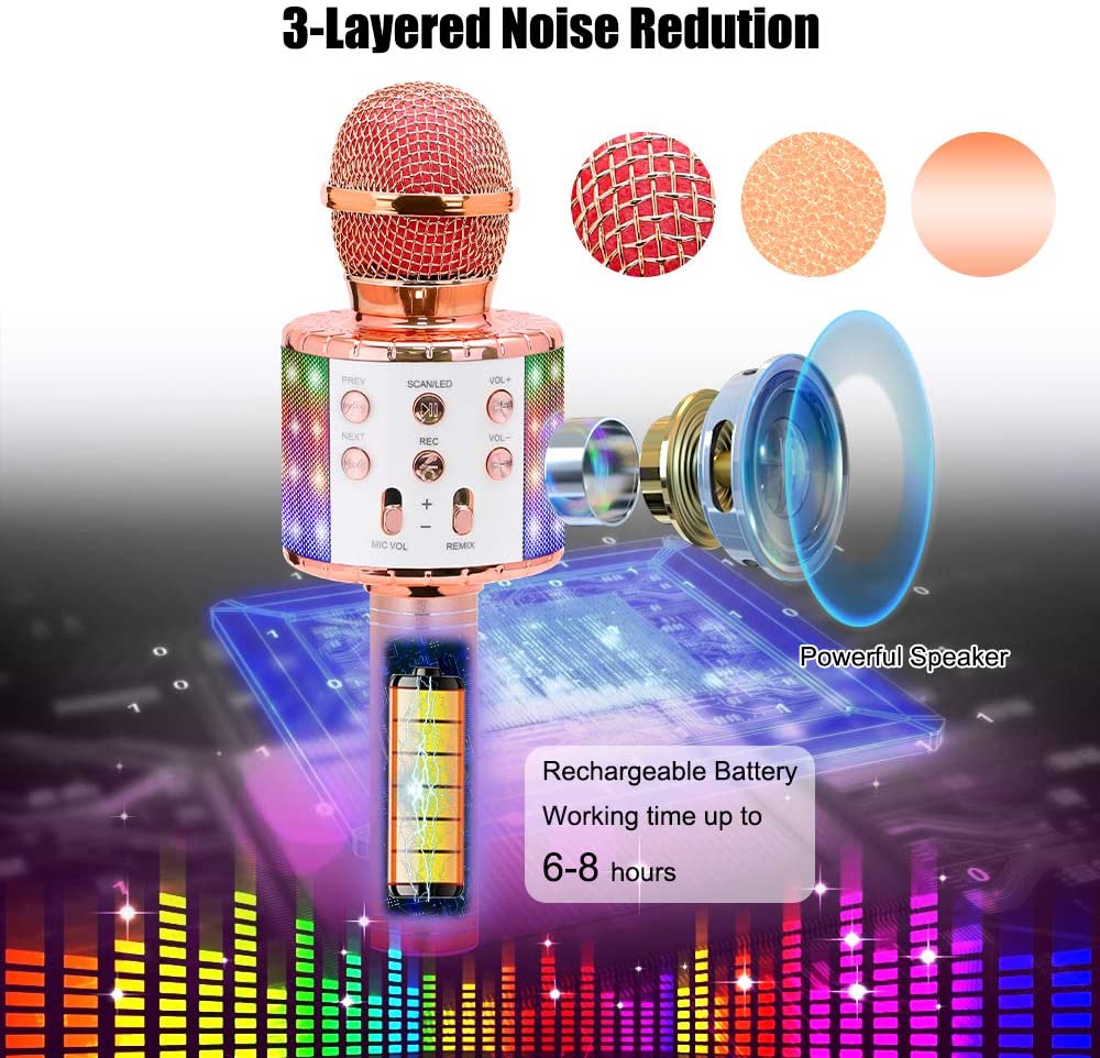 Wireless Karaoke Microphone Bluetooth Speaker