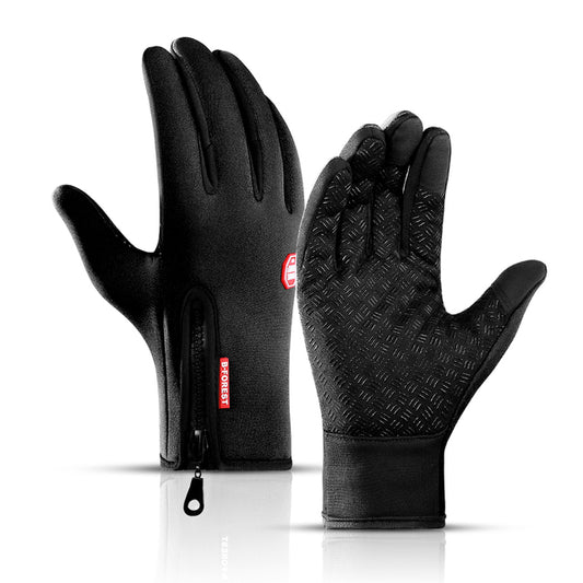 Winter-Fahrradhandschuhe, Thermo-Handschuhe mit Handgelenkstütze, Touchscreen 