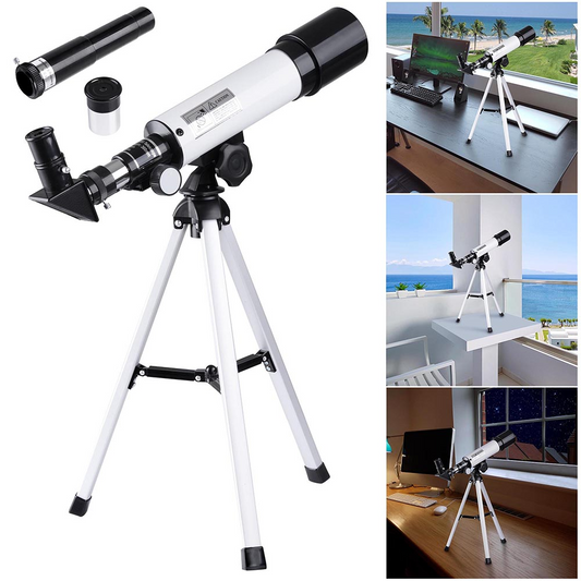 Astronomische refractortelescoop voor het kijken naar Moon Stars Bird 