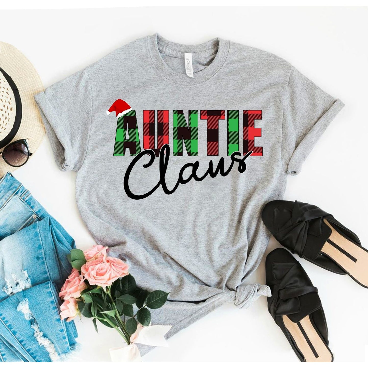 Auntie Claus Christmas T-shirt