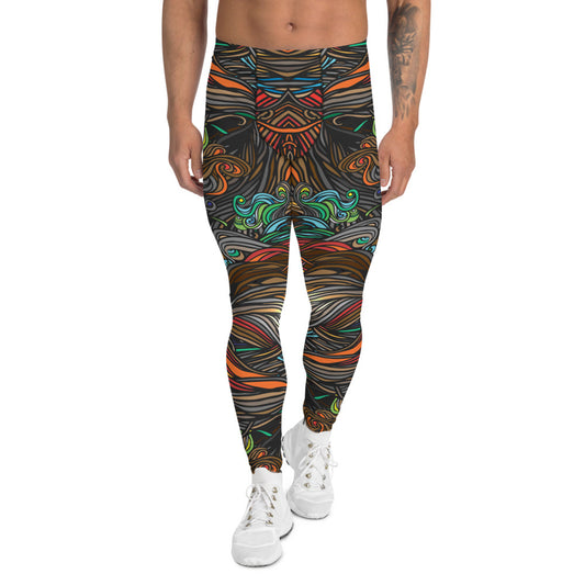 Abstract Swirls Leggings for Men