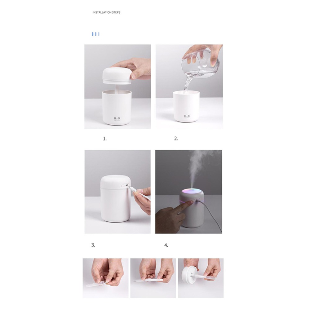 Portable Air Humidifier Aroma Essential Oil Diffuser for Car Home - Sportkyu