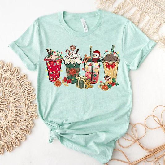 Christmas Coffee Glass Shirt