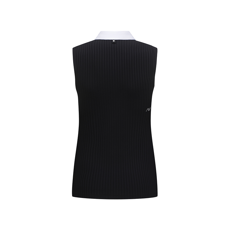 ANEW Golf: Women Color Block Corduroy Sleeveless - Black