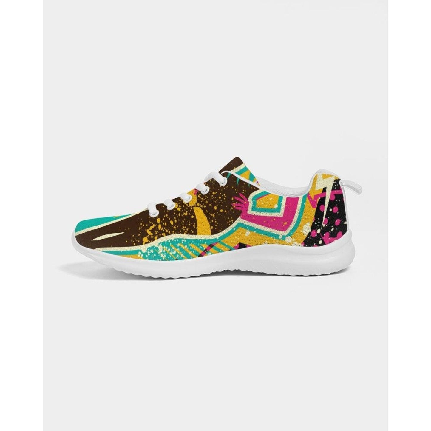 Womens Sneakers - Canvas Running Shoes, Multicolor Pop Print