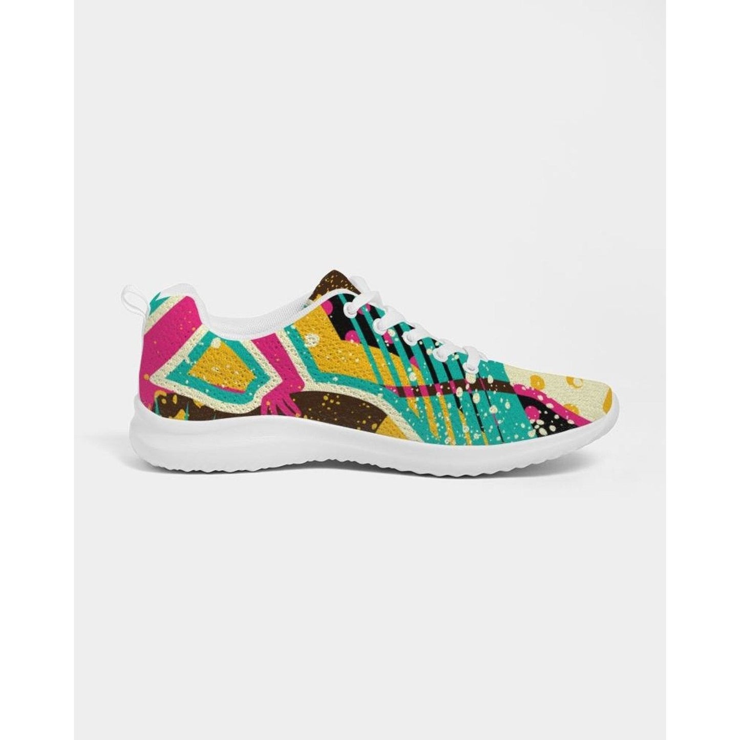 Womens Sneakers - Canvas Running Shoes, Multicolor Pop Print