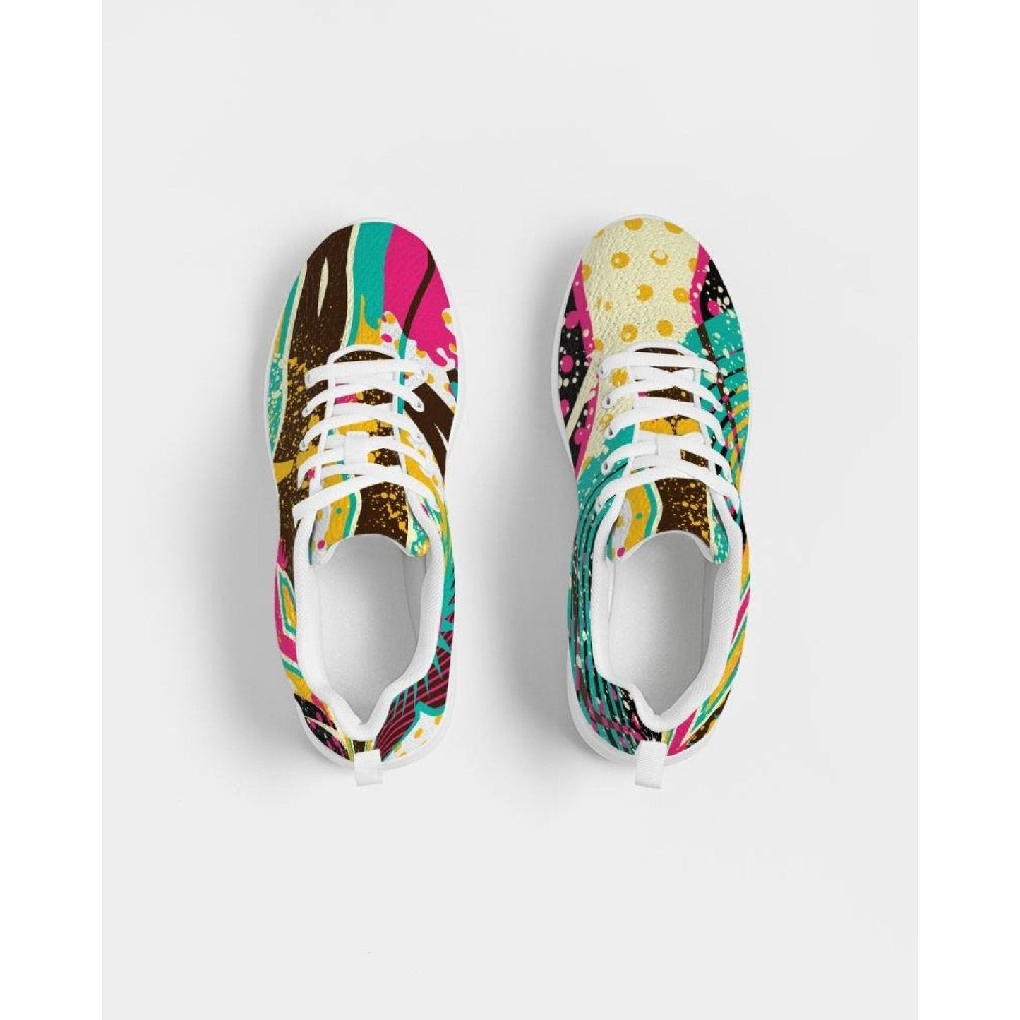 Womens Sneakers - Canvas Running Shoes, Multicolor Pop Print