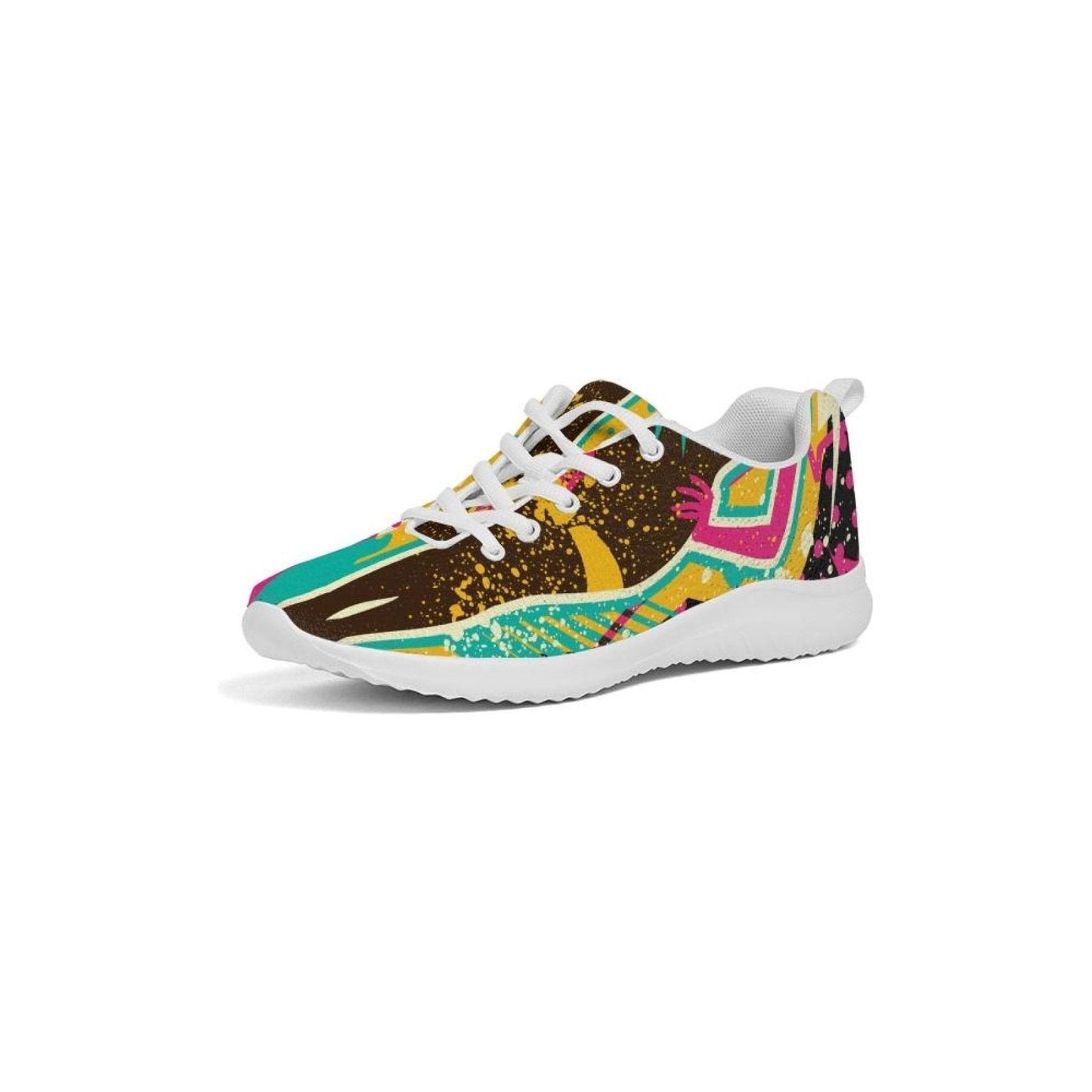 Womens Sneakers - Canvas Running Shoes, Multicolor Pop Print