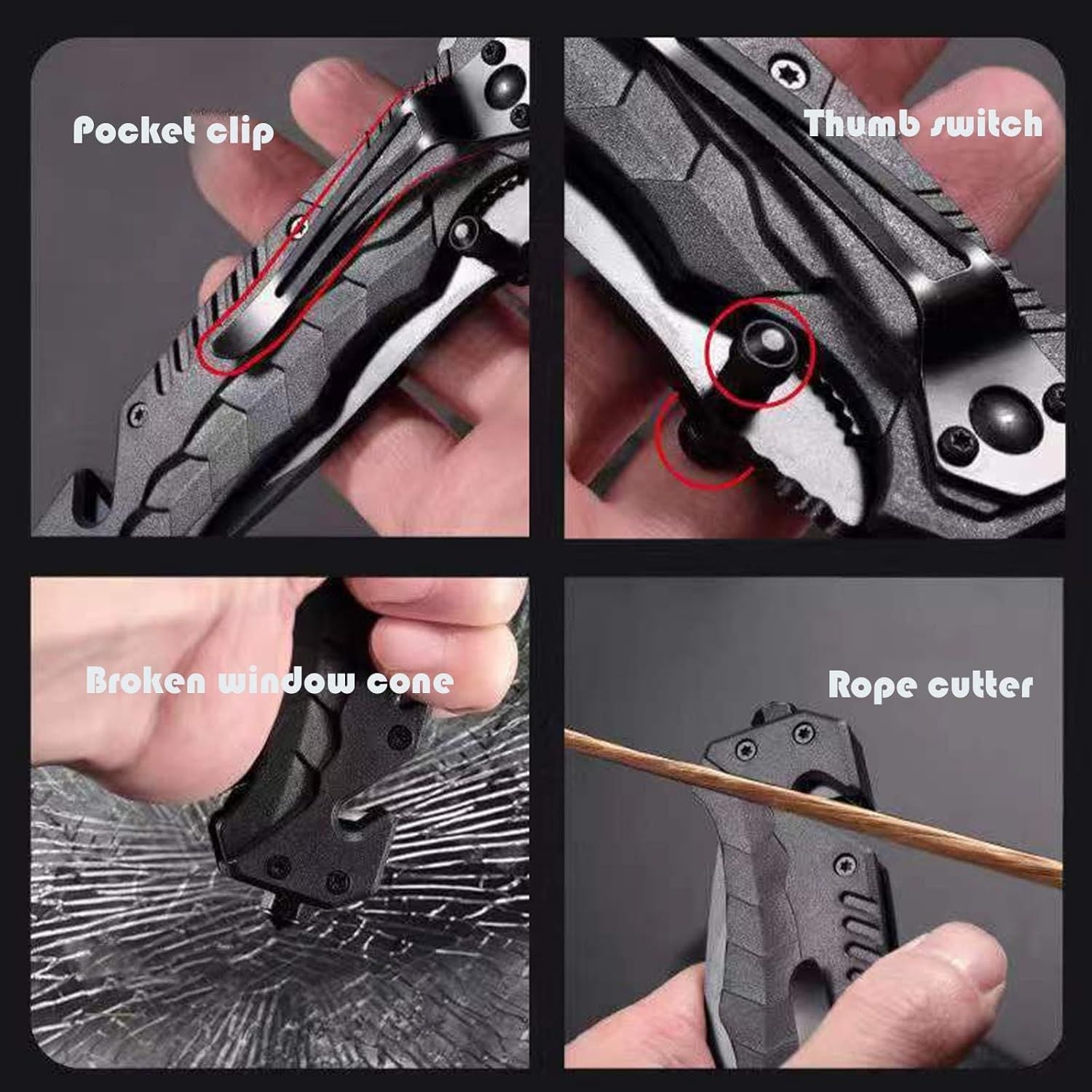 Tactical Folding Knife 10Pack Lock Knife 3.4 Inch EDC Outdoor Camping - Sportkyu