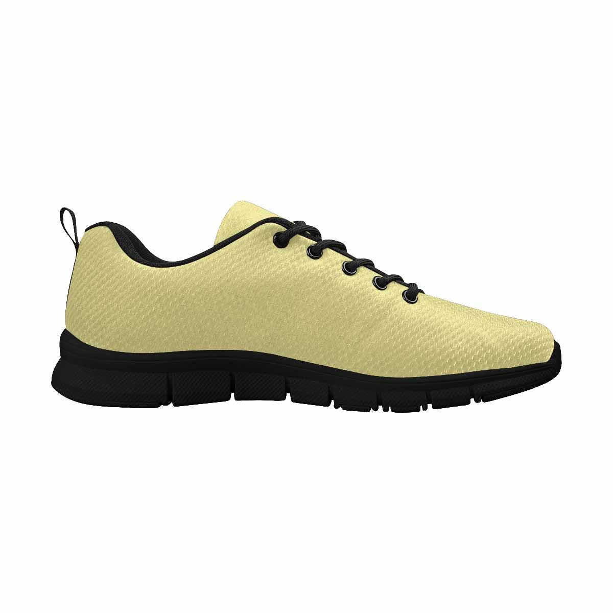 Sneakers For Men, Khaki Yellow - Canvas Mesh Athletic Running Shoes