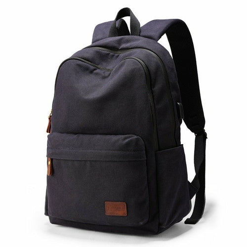 Light-weight Canvas College Style Travel Backpack - Sportkyu